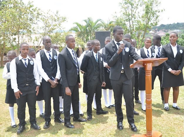 Mary's Assumption Secondary School students and prefects